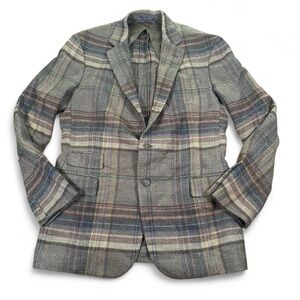 Ralph Lauren Purple Label Men’s Kent Hand-Tailored Plaid Jacket Blazer 40R